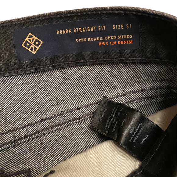 Roark mens Hwy 128 Straight fit denim jean faded black 31x30 - Picture 8 of 9